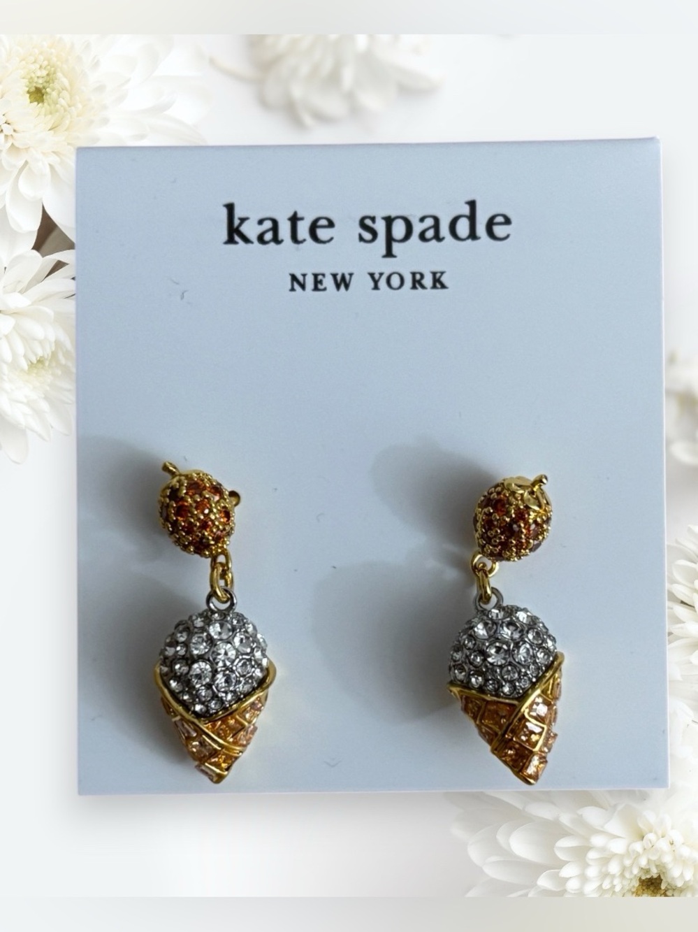 NEW Kate Spade Ice Cream Cone Drop Earrings